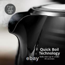 Swan Wave Black Kettle 2 Slice Toaster & 800W Microwave Matching Kitchen Set