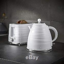 Swan White 800w 20L Manual Microwave 1.7 Litre Symphony Kettle 2 Slice Toaster