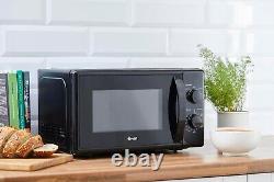 Swan Windsor Black Kettle 2 Slice Toaster & 700W 20L Microwave Matching Set