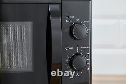 Swan Windsor Black Kettle 2 Slice Toaster & 700W 20L Microwave Matching Set