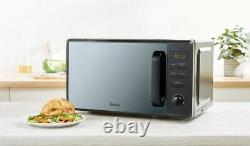 Swan Windsor Black Kettle 2 Slice Toaster & 800W 20L Digital Microwave Set