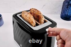 Swan Windsor Black Kettle 2 Slice Toaster & 800W 20L Digital Microwave Set