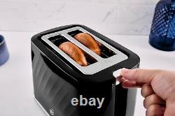 Swan Windsor Black Kettle 2 Slice Toaster & 800W 20L Digital Microwave Set