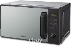Swan Windsor Black Kettle 2 Slice Toaster & 800W 20L Digital Microwave Set