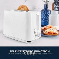 Swan Windsor White Kettle 2 Slice Toaster & 800W 20L Digital Microwave Set