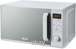 Swan Windsor White Kettle 2 Slice Toaster & 800W 20L Digital Microwave Set