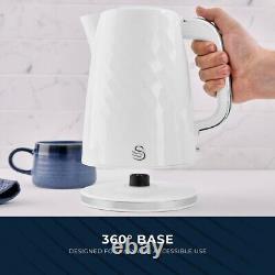Swan Windsor White Kettle 2 Slice Toaster & 800W 20L Digital Microwave Set