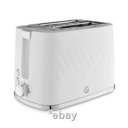 Swan Windsor White Kettle 2 Slice Toaster & 800W 20L Digital Microwave Set