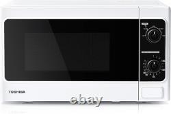 TOSHIBA 20L 800W Compact Microwave with 5 Power Levels and Auto Defrost, White
