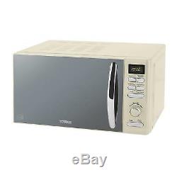 TOWER Cream Silver 2 Slice Toaster 1.8L Pyramid Kettle & Cream DIGITAL Microwave