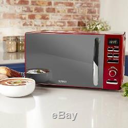 TOWER RED DIGITAL Microwave, 1.8L 3kW PYRAMID Kettle & a Red 2 Slice Toaster