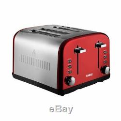 TOWER RED DIGITAL Microwave, 1.8L 3kW PYRAMID Kettle & a Red 2 Slice Toaster