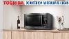 Toshiba 1 2 Cubic Feet 1100 Watt Black Stainless Steel Microwave Toshiba Microwave Oven Toshiba