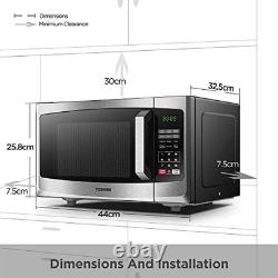 Toshiba 800w 23L Microwave Oven with Digital Display, Auto Defrost, One-Touch