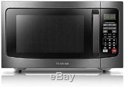 Toshiba EM131A5C-BS Microwave Oven 1.2 cu ft 1100W- Black Stainless Steel
