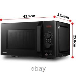 Toshiba Midea MW2-AM20PF(BK) 800 Watt 20 Litres Free Standing Microwave Black