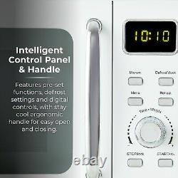 Tower 20L 800W Digital Microwave White Body with Mirror Finish Door T24041WHT