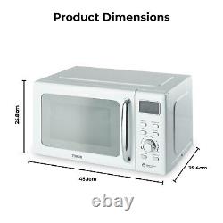 Tower 20L 800W Digital Microwave White Body with Mirror Finish Door T24041WHT