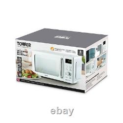 Tower 20L 800W Digital Microwave White Body with Mirror Finish Door T24041WHT
