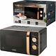 Tower 20l 800w Manual Solo Microwave In Black & Rose Gold T24020 -3year Guarante