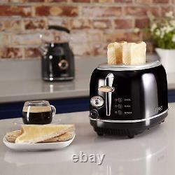 Tower 20L Microwave, 1.7L Jug Kettle 3KW & 2 Slice Toaster Rose Gold & Black Set