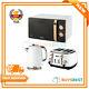 Tower 20l Microwave, 1.7l Kettle & 4 Slice Slot Toaster Set In White & Rose Gold