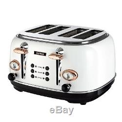 Tower 20L Microwave, 1.7L Kettle & 4 Slice Slot Toaster Set In White & Rose Gold