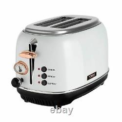 Tower 20L Solo Microwave 1.7L Kettle & 2 Slice Toaster Set In White & Rose Gold