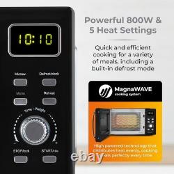 Tower 800W 20L Digital Microwave Black with Mirror Finish T24041 60 Minute timer