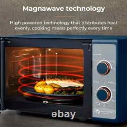 Tower Cavaletto 800W 20L Microwave Oven in Midnight Blue & Rose Gold T24038MNB