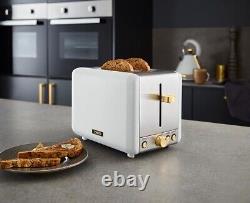 Tower Cavaletto White Jug Kettle 2 Slice Toaster & T24034WHT 700W 20L Microwave