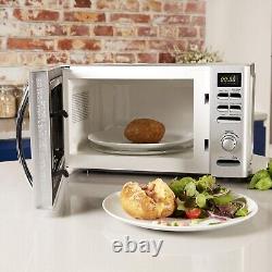 Tower Digital Microwave Silver 800W 20 Litre Infinity Solo Mirrored Door Kitchen