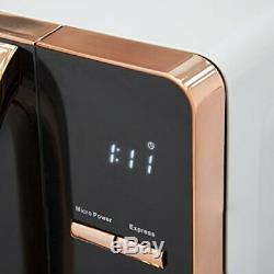 Tower Digital Solo Microwave with 6 Power Levels, 60 White and Rose Gold
