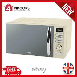 Tower Inifinity T24019C 800W 20L Digital Solo Microwave in Cream Brand New