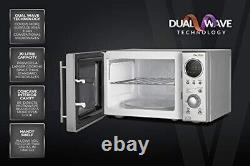 Tower KOR3000DSLT Digital Microwave with Dual Wave, Stainless Steel, 2-Plate