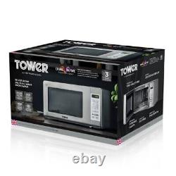Tower KOR6M5RT Digital Microwave Dual Wave Technology 800W 20L Stainless Steel