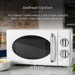 Tower Manual Microwave 800W 20L 30 Minute Timer Stainless Steel White