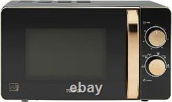 Tower Manual Solo Microwave 800W 20L Black & Rose Gold T24020 -3 Yrs Guarantee