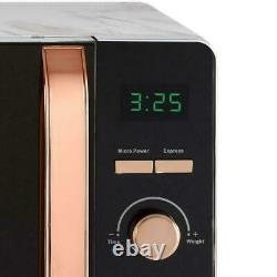 Tower Marble & Rose Gold 20L 800W Digital Microwave T24021WMRG 3 Yrs Guarantee