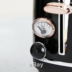 Tower ROSE GOLD BLACK Manual Microwave, Bottega 1.7L Kettle & 4 Slice Toaster