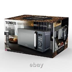 Tower Renaissance Grey 800W Digital Microwave Large 20L Capacity. 3 Yr Guarantee