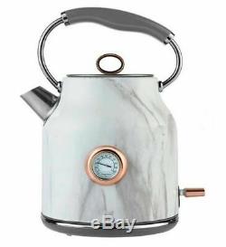 Tower Rose Gold & Marble 20L Microwave, 1.7L Kettle & 2 Slice Toaster Set