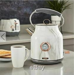 Tower Rose Gold & Marble 20L Microwave, 1.7L Kettle & 2 Slice Toaster Set