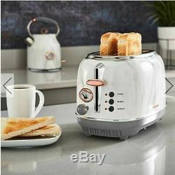 Tower Rose Gold & Marble 20L Microwave, 1.7L Kettle & 2 Slice Toaster Set