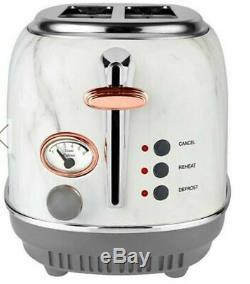 Tower Rose Gold & Marble 20L Microwave, 1.7L Kettle & 2 Slice Toaster Set