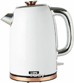 Tower Rose-Gold Set Microwave Kettle Toaster Bread Bin Storage Salt Pepper Mill