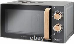 Tower Scandi Mega Set Microwave Kettle Toaster Storage Set Bin Mug Tree Grey