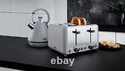 Tower Sera Kettle 4 Slice Toaster & T24039GRY Renaissance 20L 800W Microwave Set