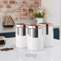 Tower Set of 8 Kettle 4 Slice Toaster Microwave Sensor Bin Bread Bin Canisters