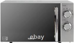 Tower T24015S 800W 20L Microwave with 5 Power Levels and a 30 Minute Silver